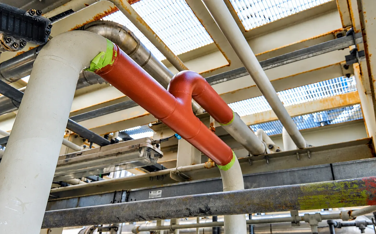 Pipework corrosion protected with NanoPrep without blasting