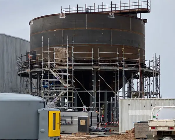 Condition of the Black Steel Water Tank before application of NanoPrep
