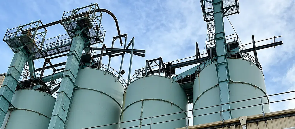 Manufacturing plant silos