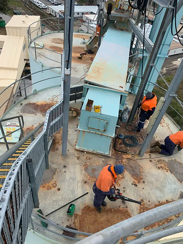Silo roofs condition before coating